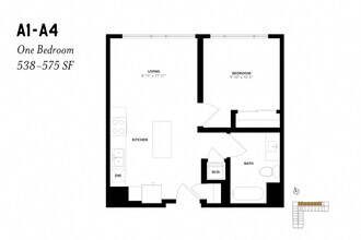 One Bedroom A1, A2, A3 A4 917 917 floor plan